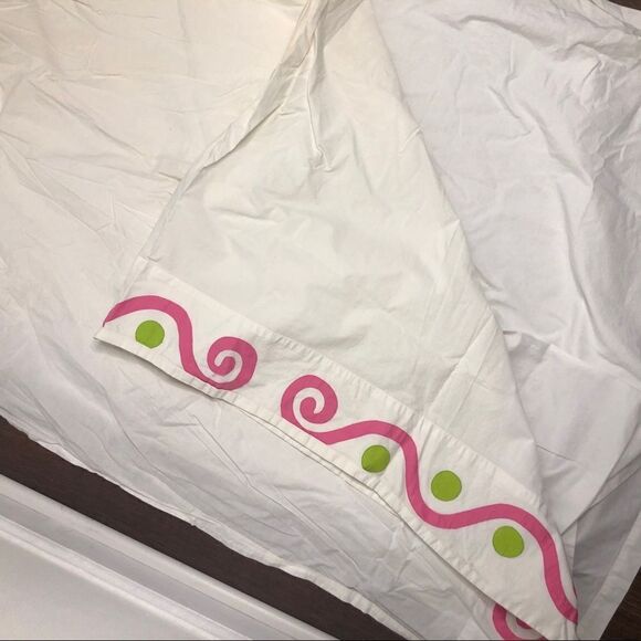 Designers Guild Green Wave Pink Dot Flat Sheet - Picture 3 of 8